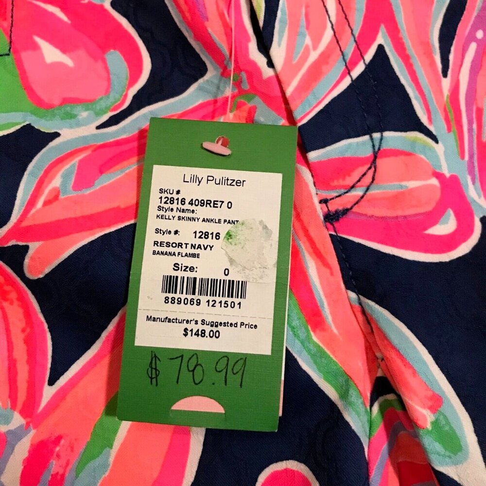 Lilly Pulitzer Kelly Skinny Ankle Pants Banana Flambé NWT - Picture 9 of 13